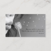 Wunschkarte Visitenkarte (Rückseite)