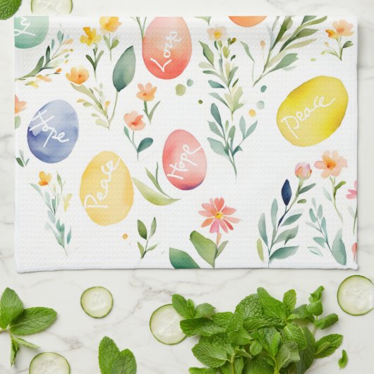 WunschOstern Geschirrtuch (Gefaltet)