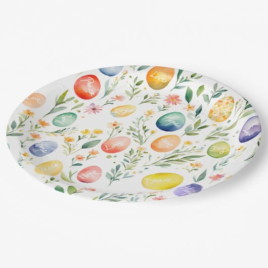 WunschOstern Pappteller (Schrägansicht)