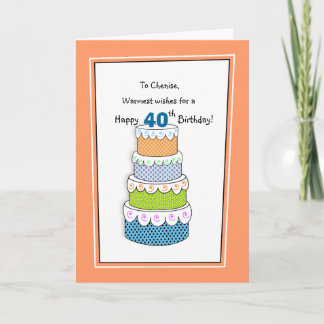 Wunschschichten 40. oder jedes Alter Geburtstag Karte