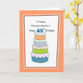 Wunschschichten 45. oder jedes Alter Geburtstag Karte (Gelbe Blume)