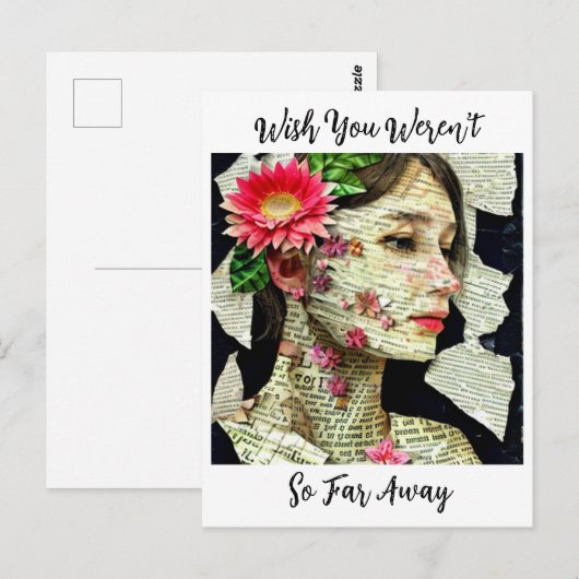 Wünschst du wärest nicht so weit weg? postkarte (Vorne/Hinten)