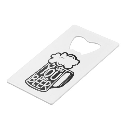 Wünschst du wärst Typografie Geldbeutel Flaschenöffner (Vorderseite Schrägansicht)