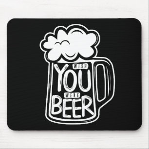 Wünschst du wärst Typografie Mousepad