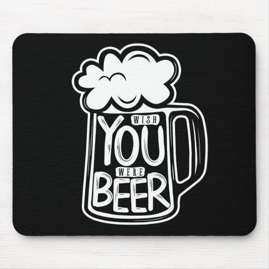 Wünschst du wärst Typografie Mousepad (Vorne)