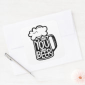 Wünschst du wärst Typografie Quadratischer Aufkleber (Umschlag)