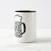 Wünschst du wärst Typografie Zweifarbige Tasse (Mittel)