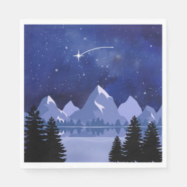 Wunschstern-Nacht Himmel Serviette
