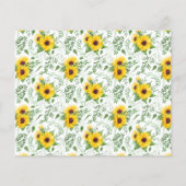 wünscht bald Frau Sonnenblumen-Duschkarte zu werde Flyer (Hinten)