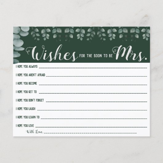 wünscht, dass der Bald Frau Brautparty-Karte wird Flyer (Vorne)