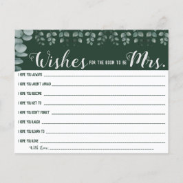 wünscht, dass der Bald Frau Brautparty-Karte wird Flyer