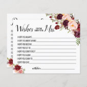 wünscht, dass der Bald Frau Marsala-Karte wird (Vorne/Hinten)