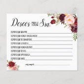 wünscht, dass der Bald Frau Marsala-Karte wird (Rückseite)