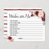 wünscht, dass der Bald Frau Marsala-Karte wird (Vorne/Hinten)