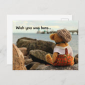 Wünscht, du wärest hier Teddybär? Postkarte (Vorne/Hinten)
