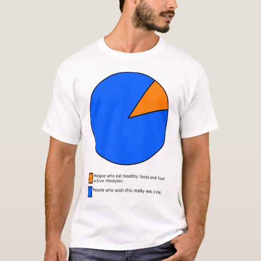 Wünscht es sich um Pie Chart Funny Shirt (Vorderseite)