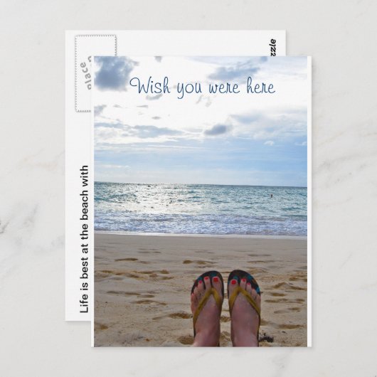 Wünscht euch, ihr wäret hier? postkarte (Vorne/Hinten)