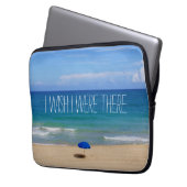 Wünscht, ich wäre da - Blue Beach Umbrella Laptopschutzhülle (Vorderseite Links)