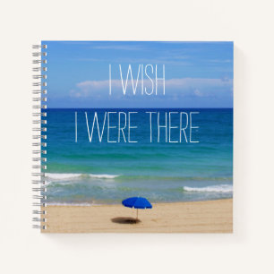 Wünscht, ich wäre da - Blue Beach Umbrella Notizblock
