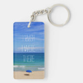 Wünscht, ich wäre da - Blue Beach Umbrella Schlüsselanhänger (Rückseite)