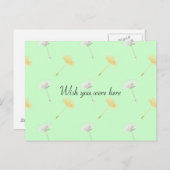 Wünscht, ihr wäret hier Dandelions Postkarte (Vorne/Hinten)