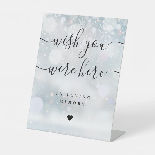 Wünscht, ihr wäret hier im Winter der Erinnerung Sockelschild (Vorderseite)