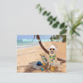 Wünscht, ihr wäret hier! postkarte (Stehend Vorderseite)