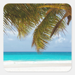 Wünscht, ihr wäret hier! quadratischer aufkleber