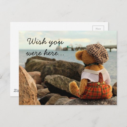 Wünscht, ihr wäret hier Teddy Bear? Postkarte (Vorne/Hinten)