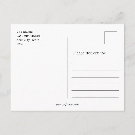 Wünscht Whimsischer Fall Forest Fox Postkarte (Rückseite)