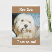 WÜNSCHTE, DAS WAR IN PERSON SON "GLÜCKLICHER GEBUR KARTE (Vorderseite)