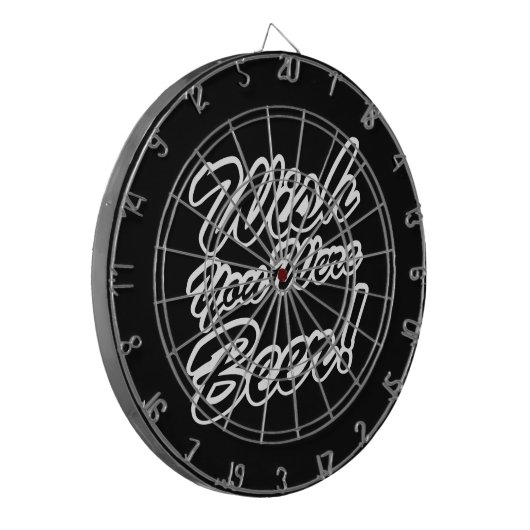 Wünschte, du wärest Bier! Dartscheibe (Vorderseite Links)