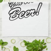Wünschte, du wärest Bier! Geschirrtuch (Gefaltet)