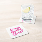 Wünschte, du wärest Bier! Rechteckiger Pappuntersetzer (Vor Ort)