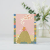 Wünschte, du wärst hier Postkarte (Stehend Vorderseite)