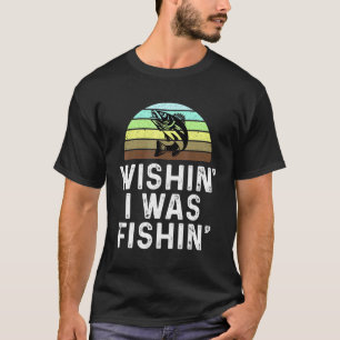 Wünschte ich wäre am Angeln auf Zander T-Shirt
