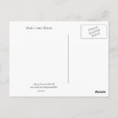Wünschte, ich wäre dort Postkarte (Rückseite)