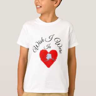 Wünschte, ich wäre in Herz-Alaska T-Shirt