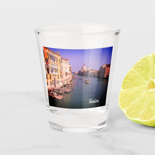 Wünschte, ich wäre in Venedig Italien auf dem Wass Schnapsglas (Vorderseite)
