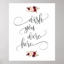 wünschten, Sie wären hier Gedenktafel der Hochzeit