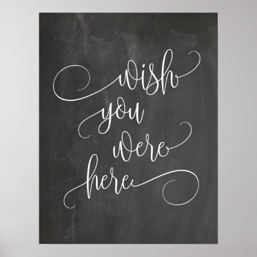 wünschten Sie wären hier Gedenktafel der Hochzeit Poster (Vorne)