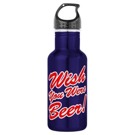 Wünschtest du wärst Bier! Edelstahlflasche (Vorderseite)