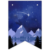 Wunschtraum Nachthimmel Wunschstern Wimpelkette (Erste Fahne)