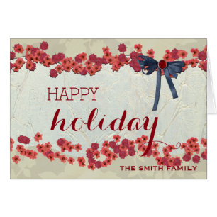 Wunschurlaub florale Weihnachten Rote Weihnachten