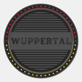 Wuppertal City Pride Emblem – Deutsche Identität Runder Aufkleber