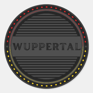 Wuppertal City Pride Emblem – Deutsche Identität Runder Aufkleber