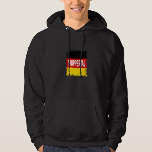 Wuppertal  Germany With German Flag Hoodie (Vorderseite)