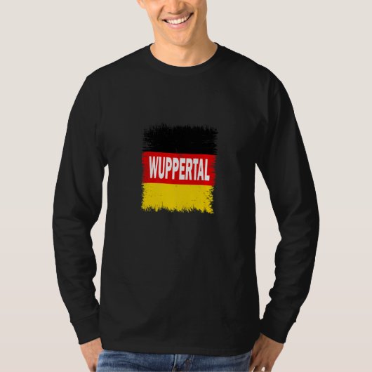 Wuppertal  Germany With German Flag T-Shirt (Vorderseite)