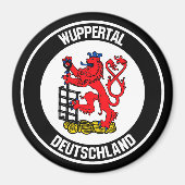 Wuppertal Round Emblem Magnet (Vorne)