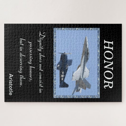 Würde besteht nicht darin, Ehren zu besitzen Puzzle (Horizontal)